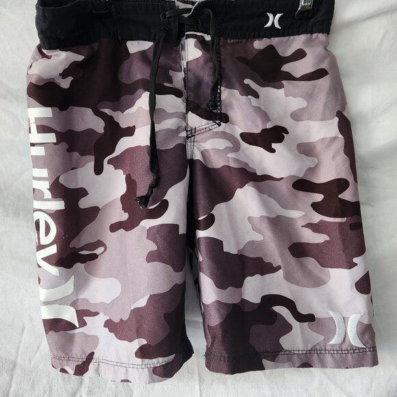 Hurley Youth Small Board Shorts – Grey Camouflage - Picture 1 of 9